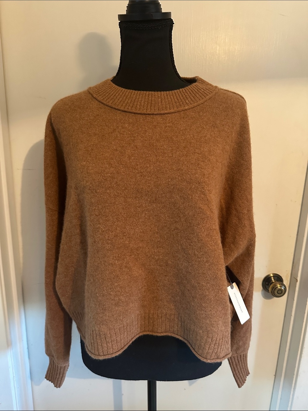 Anthropologie Camel Brown Crewneck Sweater